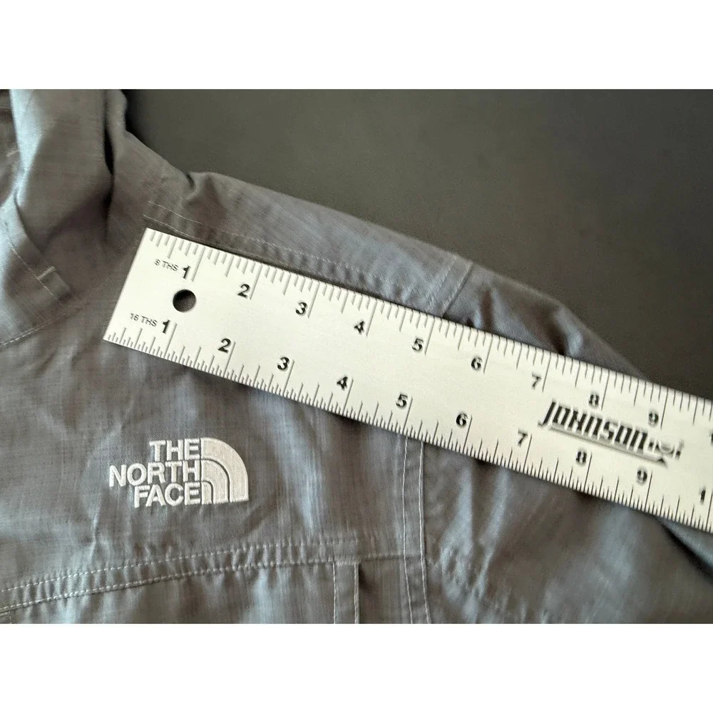 The North Face Mens Grey Hooded Utility Jacket Full Zip Coat Medium M